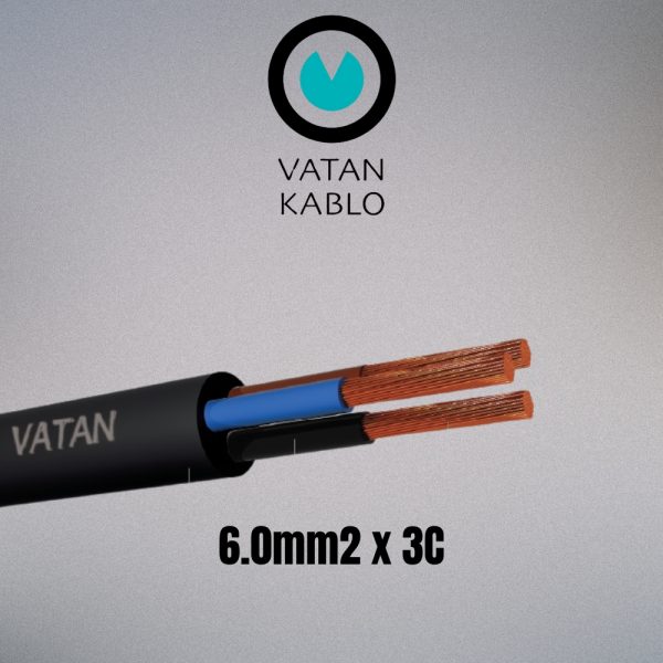 VATAN KABLO 6.0mm² x 3C (Flexible)
