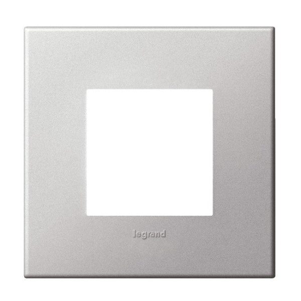 Legrand Art Plate 1 Gang 2mod. soft Alu
