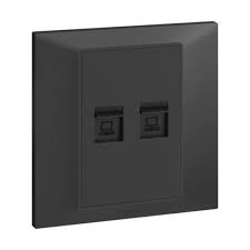 Legrand Bel S Range socket 2x rj45 cat 6 utp Anthracite