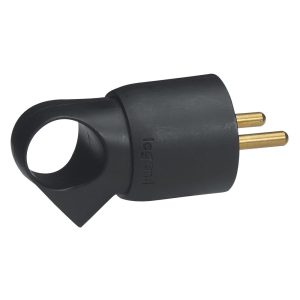 Legrand Plug 2p+t 10/16A Black et Grey ori 360deg