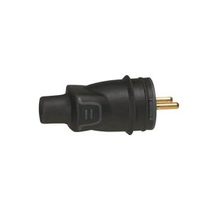 Legrand Plug 2p+t 16A Black caoutchouc