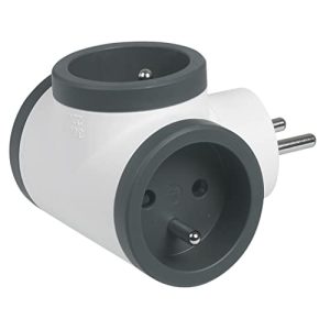 Legrand Power Strip plug 2p+t 10/16A sortie 3Socket 2p+t 16A laterale Grey alu