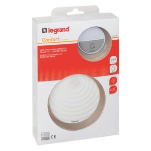 Legrand Sonnerie carillon avec pile sans fil 100m 15 melodies avec poussoir ip44
