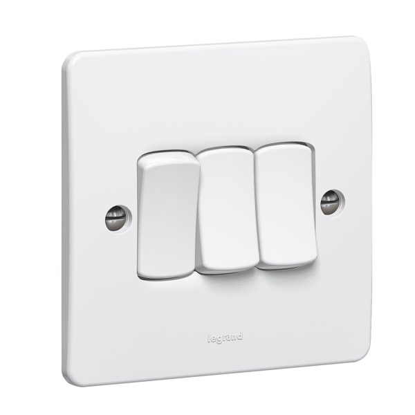 Legrand Syn Switch 3 Gang 2 Way 10a xxxxx