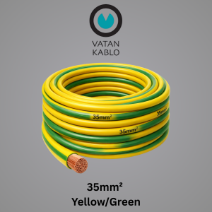 VATAN KABLO 35mm² Flexible Single Core (Yellow/Green)