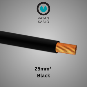 VATAN KABLO 25mm² Flexible Single Core (Black)