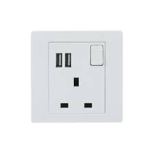 Switch Socket USB Inora 1Gang 13Amp-ABB